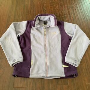 The North Face purple full zip up fleece jacket M